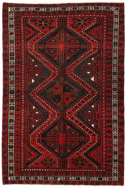 165X244 Alfombra Lori Oriental Negro/Rojo Oscuro (Lana, Persia)
