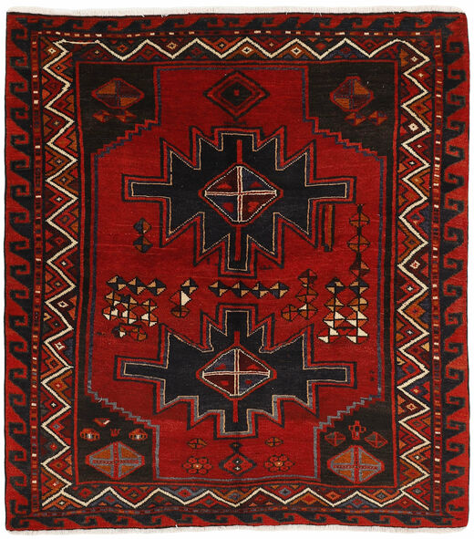  Orientalsk Lori Tæppe 166X189 Sort/Mørkerød Uld, Persien