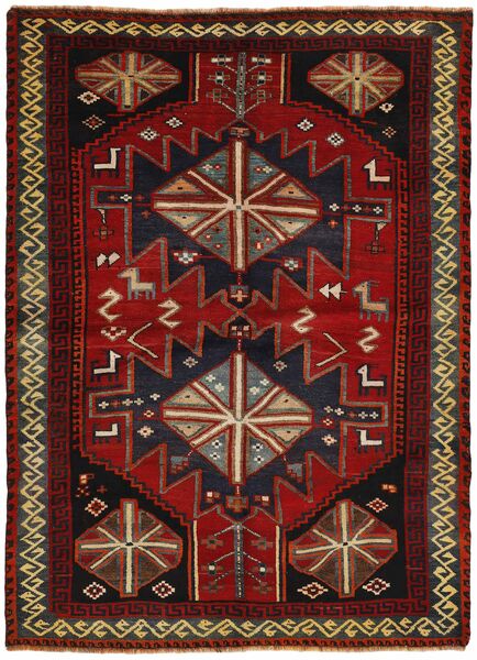  Orientalischer Lori Teppich 169X231 Schwarz/Dunkelrot Wolle, Persien