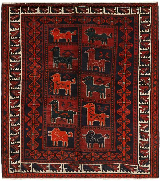 Lori Rug Rug 186X207 Black/Dark Red Wool, Persia