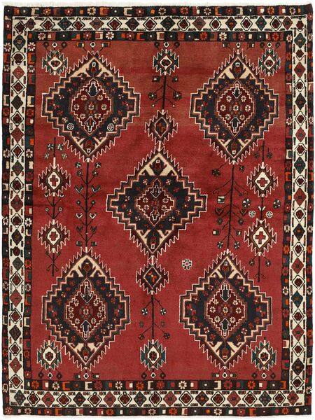 168X228 Afshar Teppich Orientalischer Dunkelrot/Schwarz (Wolle, Persien )