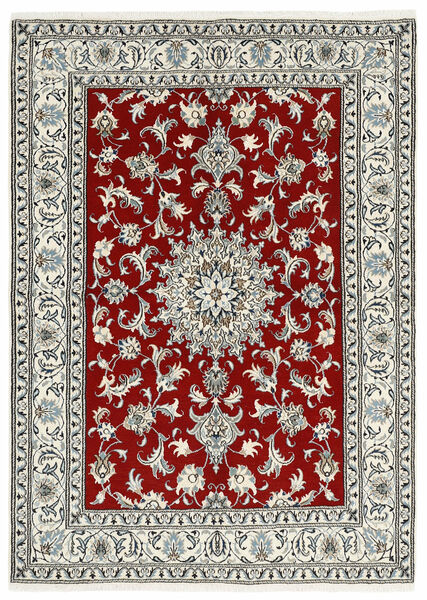 Χαλι Ανατολής Nain 166X239 Σκούρο Κόκκινο/Μαύρα (Μαλλί, Περσικά)
