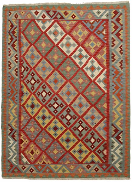 絨毯 キリム 205X285 ダークレッド/グリーン (ウール, ペルシャ)