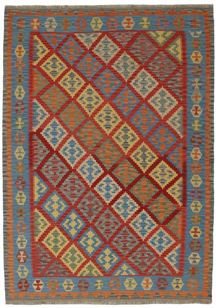 絨毯 オリエンタル キリム 205X303 茶色/ダークレッド (ウール, ペルシャ)