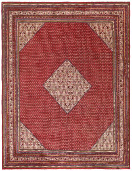 305X392 Dywan Orientalny Saruk Mir Ciemnoczerwony/Brunatny Duży (Wełna, Persja)