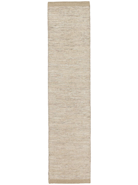  80X350 Geometric Small Kalix Rug - Natural White/Greige Wool