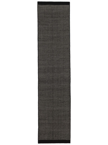  Wool Rug 80X350 Kalix Black/Natural White Runner
 Small