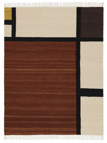  200X300 Mondria Rug - Natural White/Rust Red Wool