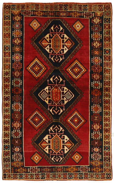 137X220 Ghashghai Teppich Orientalischer Schwarz/Dunkelrot (Wolle, Persien )