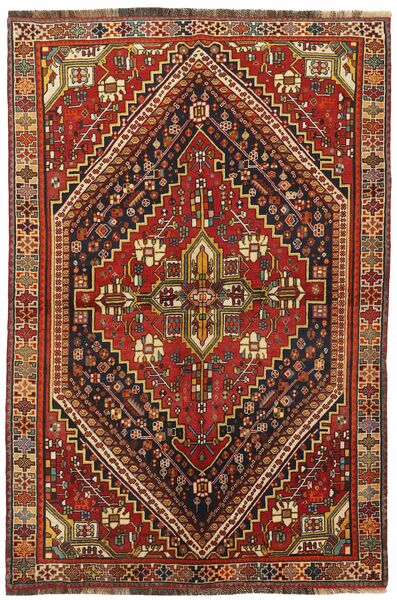 Ghashghai Teppe 148X225 Svart/Mørk Rød Ull, Persia
