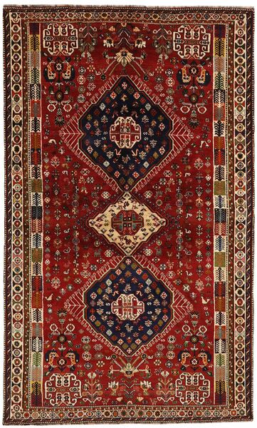 170X282 絨毯 オリエンタル カシュガイ ブラック/ダークレッド (ウール, ペルシャ)