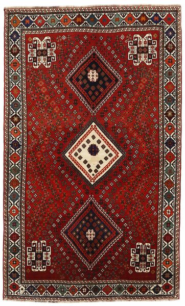 168X288 Χαλι Ghashghai Ανατολής Μαύρα/Σκούρο Κόκκινο (Μαλλί, Περσικά)