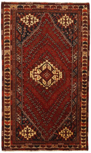 絨毯 オリエンタル カシュガイ 153X258 ブラック/ダークレッド (ウール, ペルシャ)