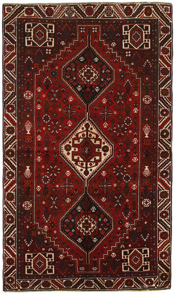 Tappeto Orientale Ghashghai 146X251 Nero/Rosso Scuro (Lana, Persia)