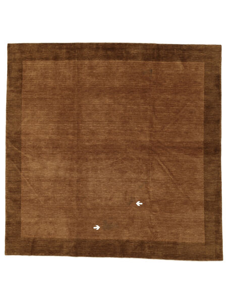  300X300 Handloom Frame - Secondary Square Rug Brown/Black India Carpetvista