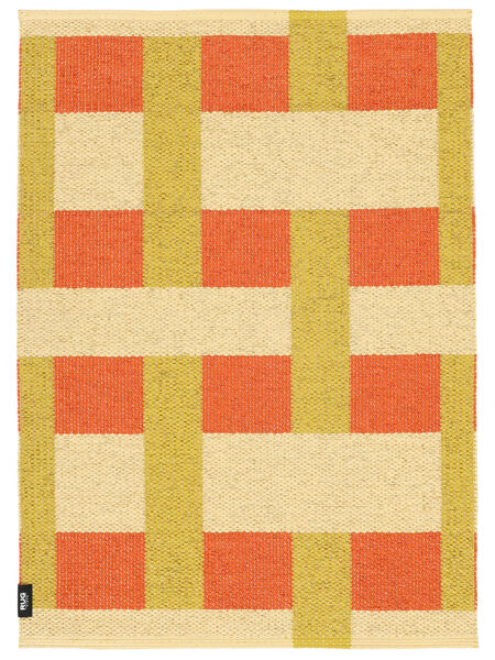  Washable Indoor/Outdoor Rug 70X100 Checkson Yellow Small