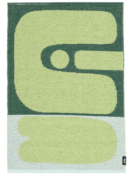  Washable Indoor/Outdoor Rug 70X100 Blobber Green Small