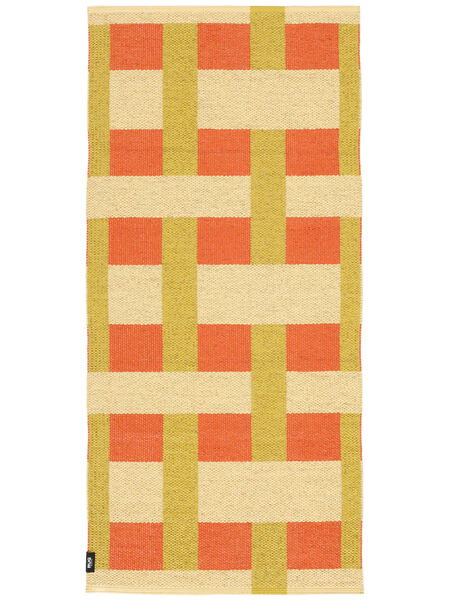 Checkson Indoor/Outdoor Rug Washable 70X150 Small Yellow