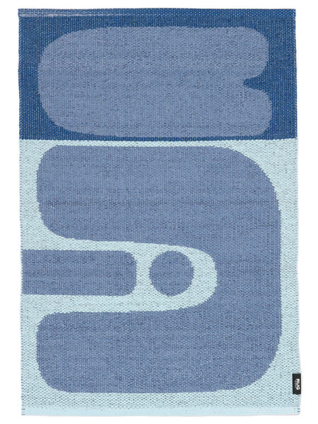  Washable Indoor/Outdoor Rug 70X100 Blobber Blue Small