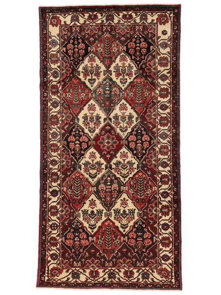 絨毯 ペルシャ バクティアリ 155X307 廊下 カーペット ブラック/ダークレッド (ウール, ペルシャ/イラン)