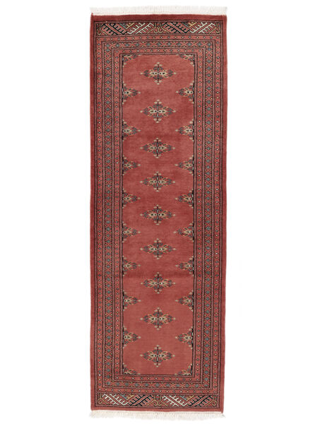 絨毯 オリエンタル パキスタン ブハラ 2Ply 65X189 廊下 カーペット ダークレッド/ブラック (ウール, パキスタン)