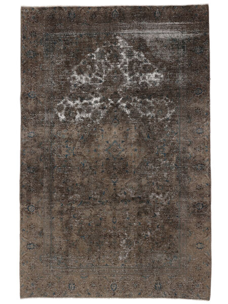 181X276 絨毯 カラード ヴィンテージ モダン ブラック/茶色 (ウール, ペルシャ/イラン) Carpetvista
