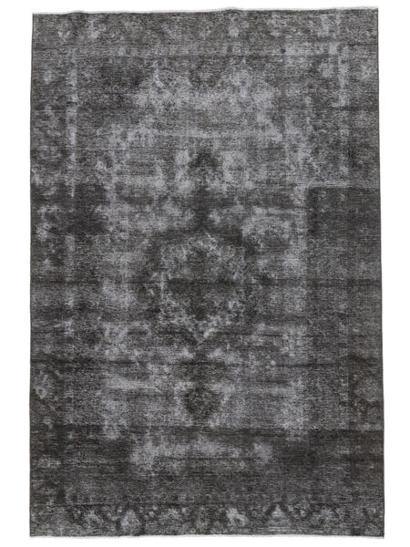  Persian Colored Vintage Rug 193X289 Black/Dark Grey Carpetvista