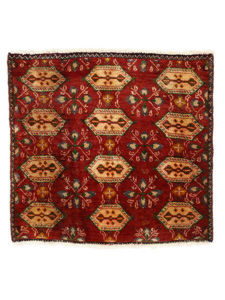 絨毯 オリエンタル カシュガイ 53X56 正方形 ダークレッド/ブラック (ウール, ペルシャ/イラン)