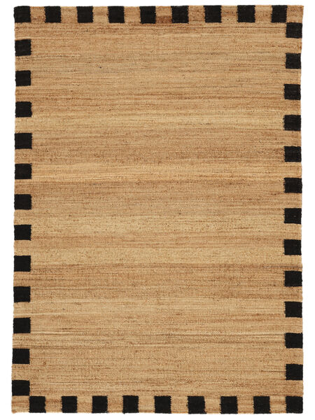 Chess Frame Jute 160X230 Light Brown/Black Jute Rug