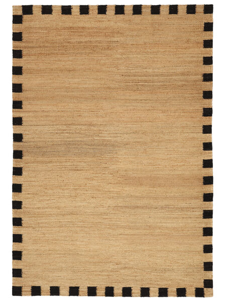 Chess Frame Jute 200X300 Light Brown/Black Jute Rug