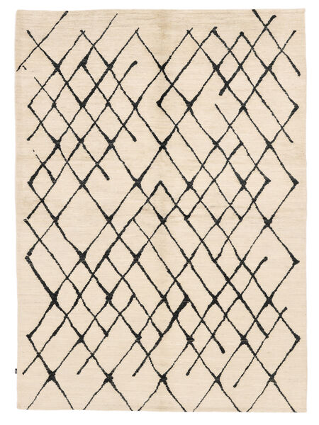171X235 Contemporary Design Rug Modern Beige/Black (Wool, Afghanistan) Carpetvista