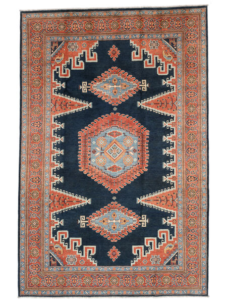  198X299 Kazak Fine Teppich Braun/Schwarz Afghanistan Carpetvista