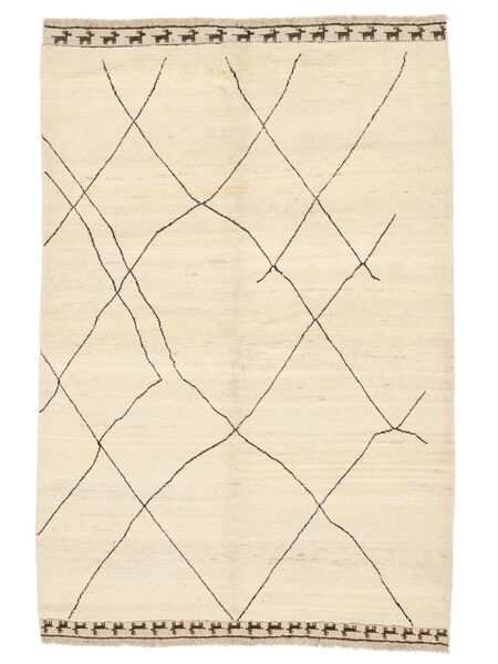 162X238 Berber Stil Teppich Moderner Orange/Beige (Wolle, Afghanistan) Carpetvista