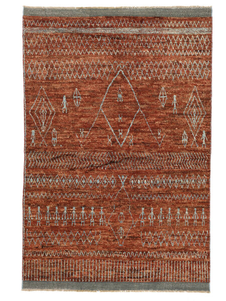 Moroccan Berber - Afghanistan Teppich 175X254 Dunkelrot/Braun Wolle, Afghanistan Carpetvista