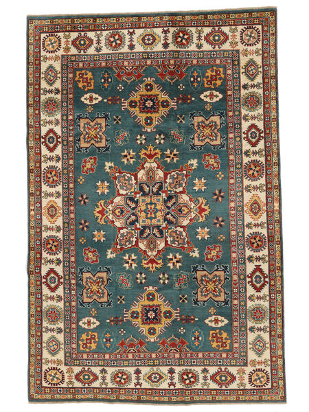  Kazak Fine Rug 193X297 Wool Black/Brown Carpetvista
