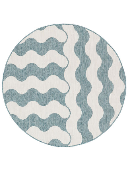 Mare Indoor/Outdoor Rug Washable Ø 150 Small Turquoise Round