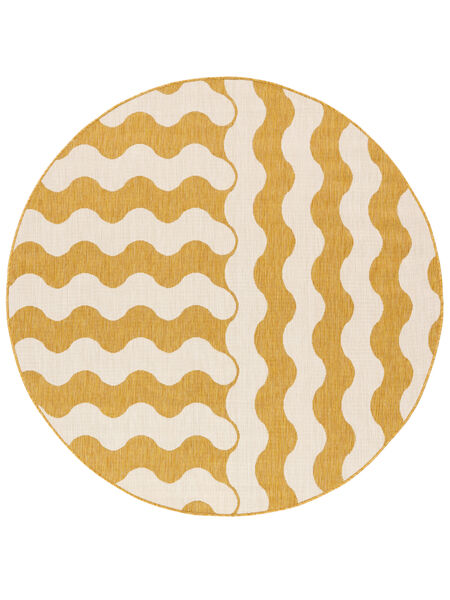  Washable Indoor/Outdoor Rug Ø 200 Mare Yellow Round