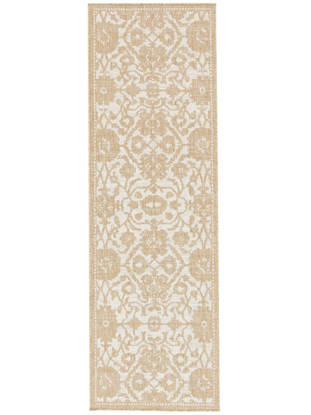  Washable Indoor/Outdoor Rug 80X250 Tajmali Beige Runner
 Small