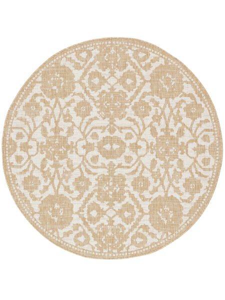 Tajmali Indoor/Outdoor Rug Washable Ø 150 Small Beige Round