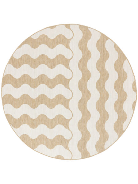  Washable Indoor/Outdoor Rug Ø 200 Mare Beige Round