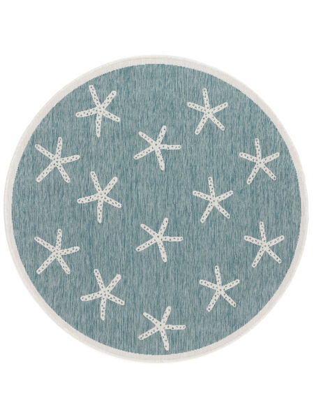  Indoor/Outdoor Rug Ø 150 Washable Small Marina - Turquoise