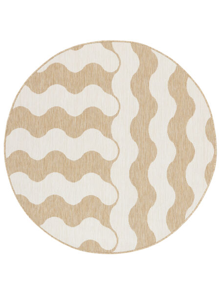  Washable Indoor/Outdoor Rug Ø 150 Mare Beige Round Small