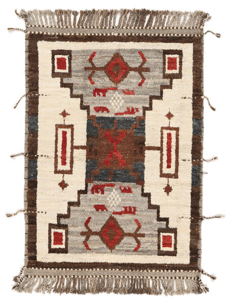 Tapete Berber Style 127X185 Bege/Castanho (Lã, Afeganistão)