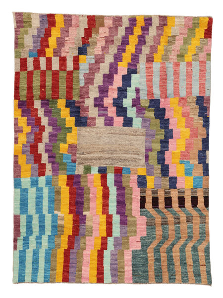 絨毯 Moroccan Berber - Afghanistan 184X263 ブラック/ダークレッド (ウール, アフガニスタン)