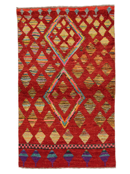 Tappeto Moroccan Berber - Afghanistan 92X149 Rosso Scuro/Arancione (Lana, Afghanistan)