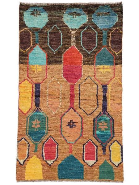 86X148 絨毯 Moroccan Berber - Afghanistan モダン ブラック/茶色 (ウール, アフガニスタン) Carpetvista
