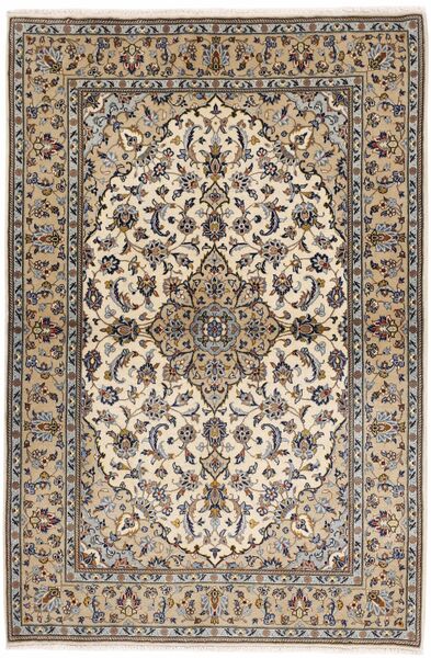 137X208 絨毯 オリエンタル カシャン 茶色/ベージュ (ウール, ペルシャ/イラン)