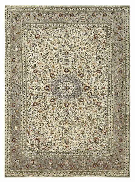 Keshan Teppich 295X404 Dunkelgelb/Gelb Großer Wolle, Persien/Iran