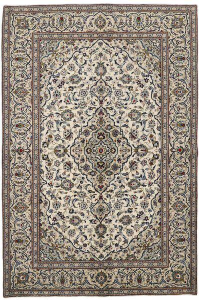 絨毯 オリエンタル カシャン 193X297 茶色/ブラック (ウール, ペルシャ/イラン)