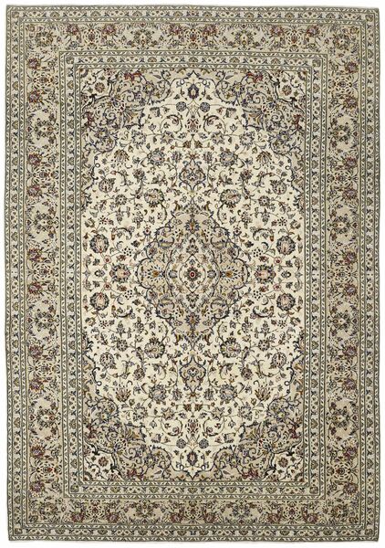 Keshan Teppich 240X344 Dunkelgelb/Gelb Wolle, Persien/Iran